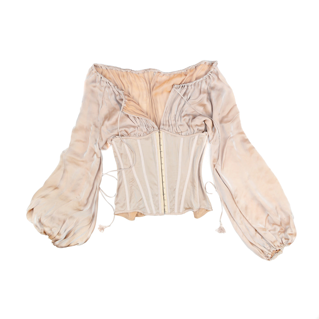 JEAN PAUL GAULTIER SS 2008 Silk Corset Blouse