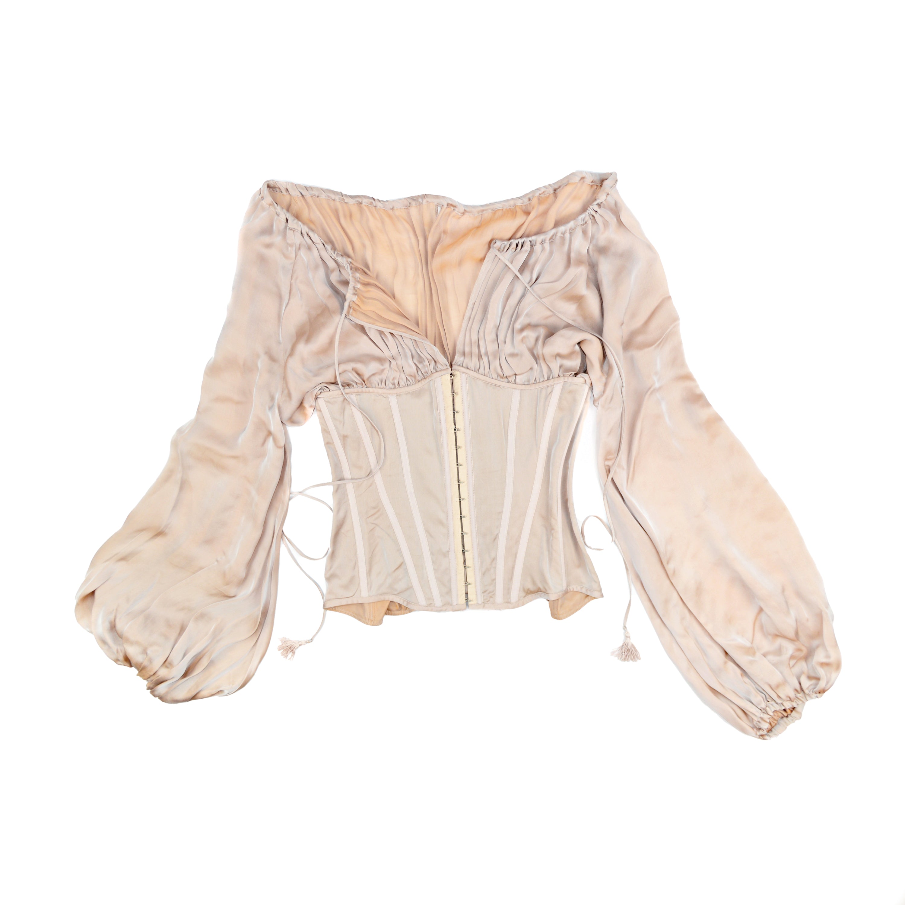 JEAN PAUL GAULTIER SS 2008 Silk Corset Blouse