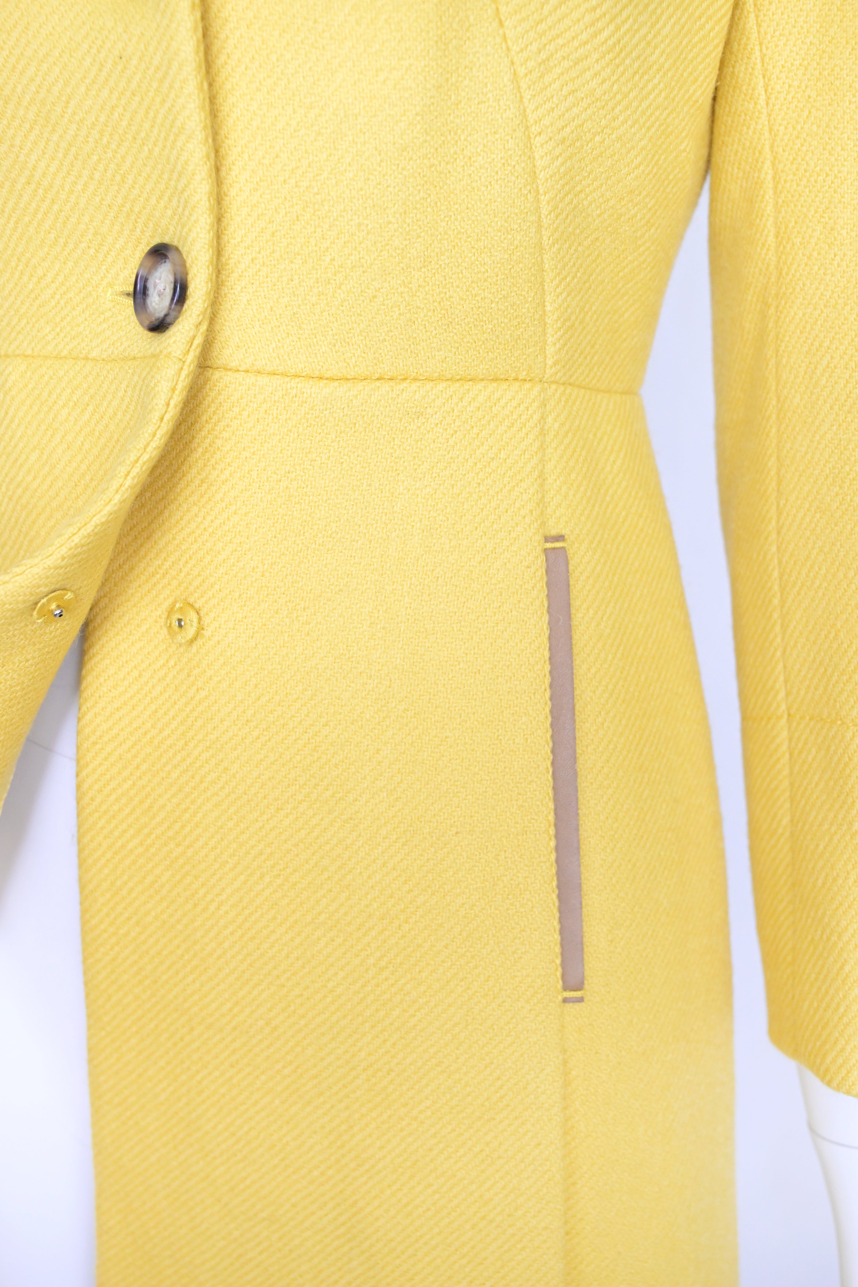 Prada FW 2000 Yellow Wool Coat