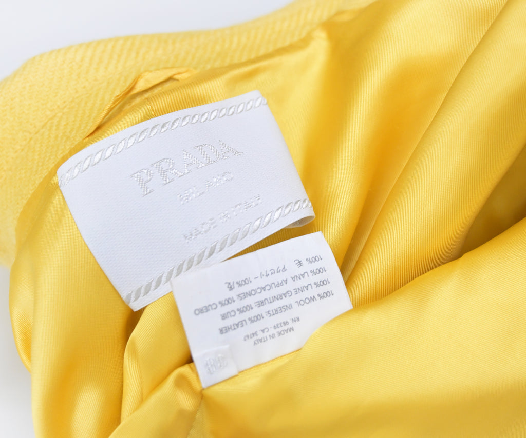 Prada FW 2000 Yellow Wool Coat