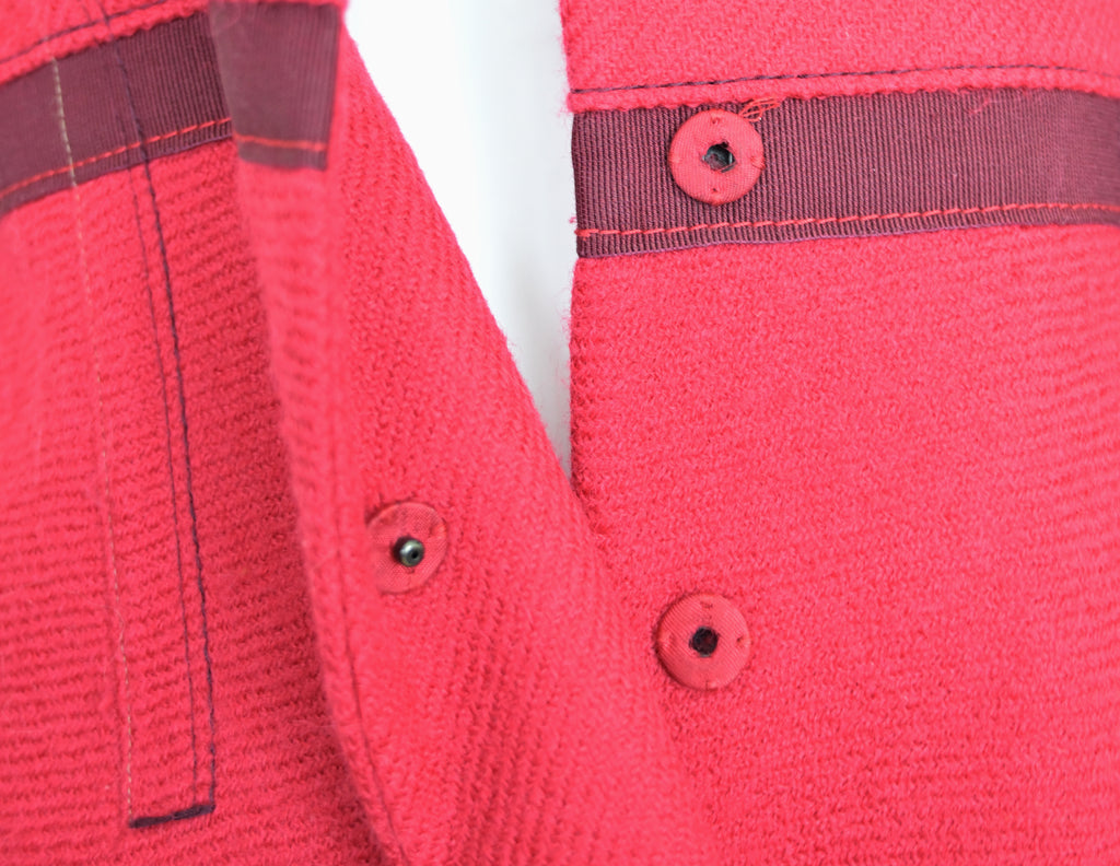 Prada FW 2000 Red Wool Coat