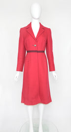 Prada FW 2000 Red Wool Coat