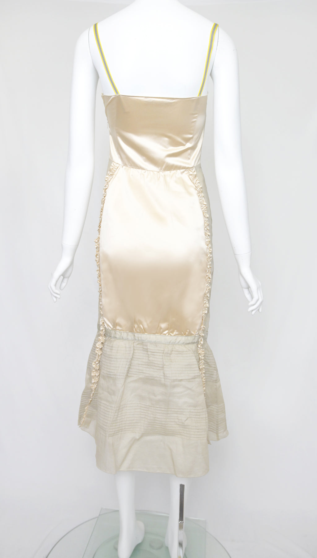 MIU MIU FW 1999 Silk Dress w Neoprene Tech Accents