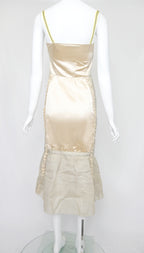 MIU MIU FW 1999 Silk Dress w Neoprene Tech Accents