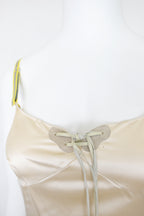 MIU MIU FW 1999 Silk Dress w Neoprene Tech Accents