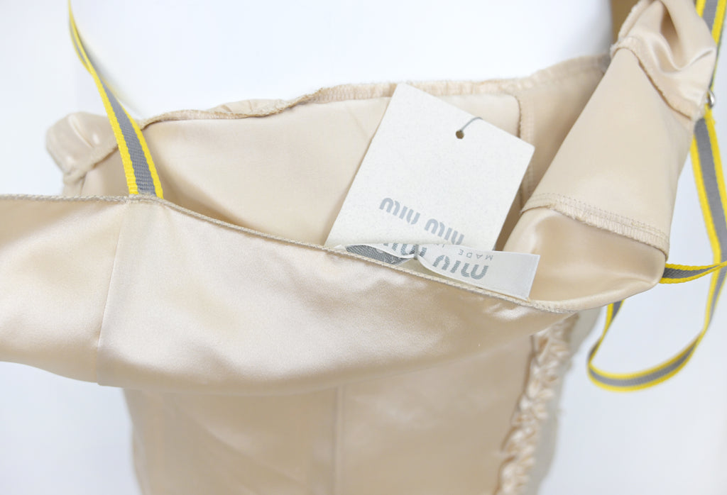 MIU MIU FW 1999 Silk Dress w Neoprene Tech Accents