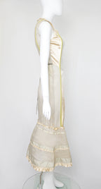 MIU MIU FW 1999 Silk Dress w Neoprene Tech Accents