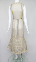 MIU MIU FW 1999 Silk Dress w Neoprene Tech Accents