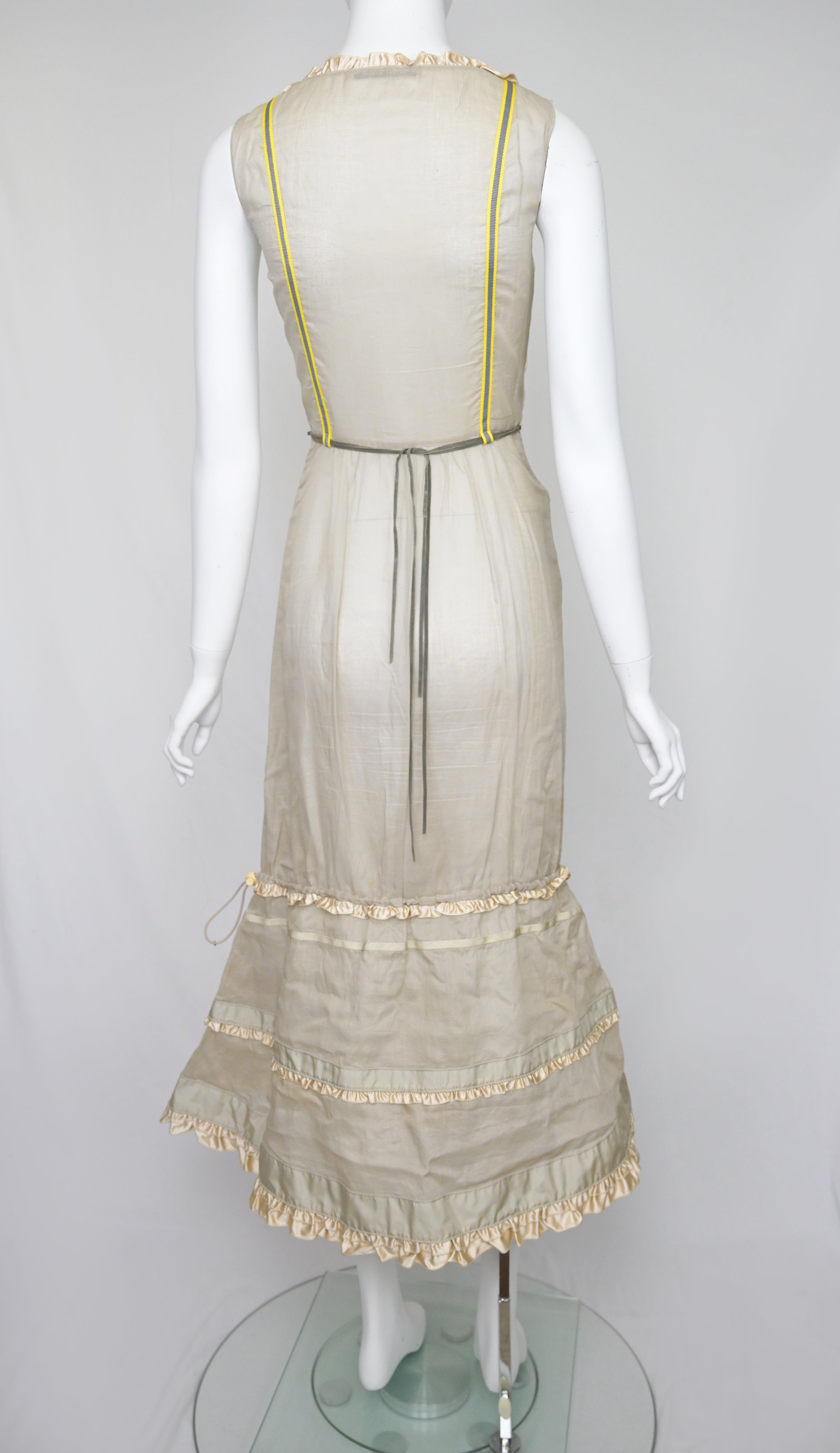 MIU MIU FW 1999 Silk Dress w Neoprene Tech Accents