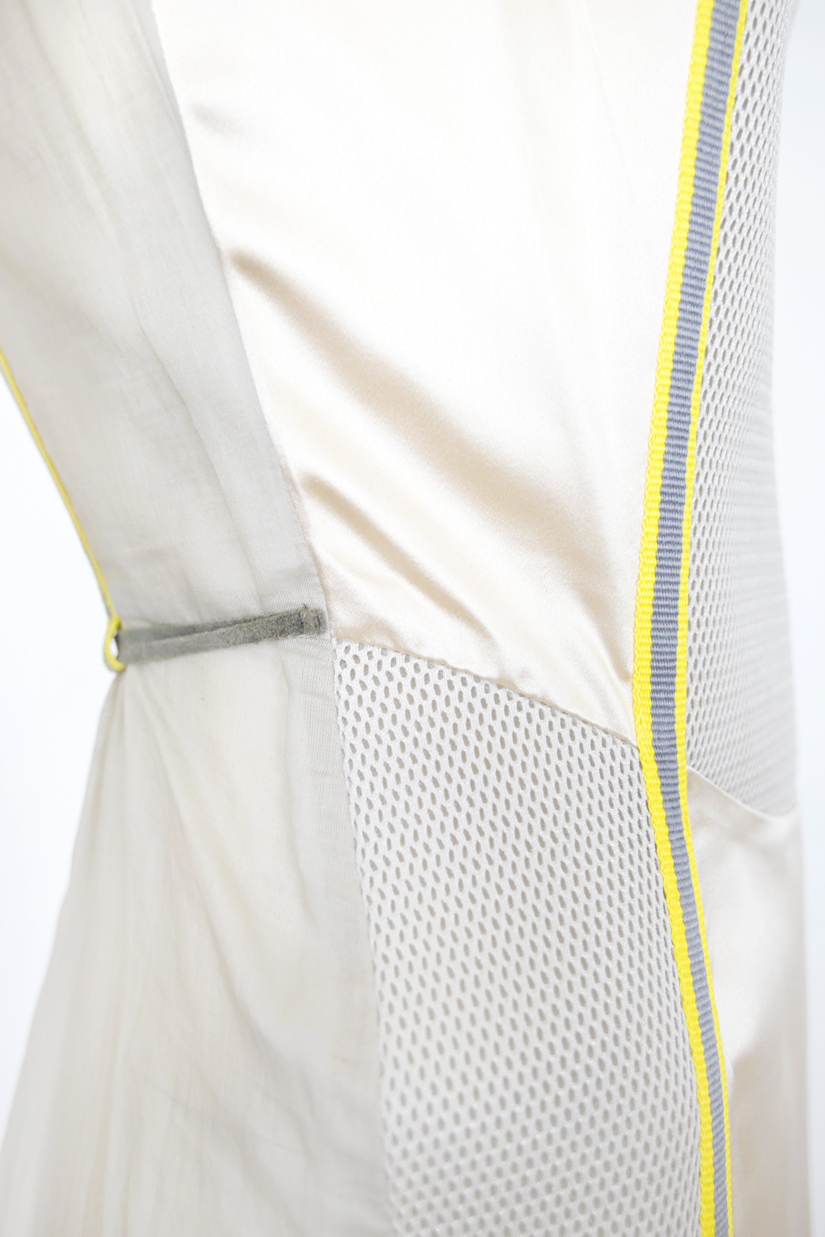 MIU MIU FW 1999 Silk Dress w Neoprene Tech Accents