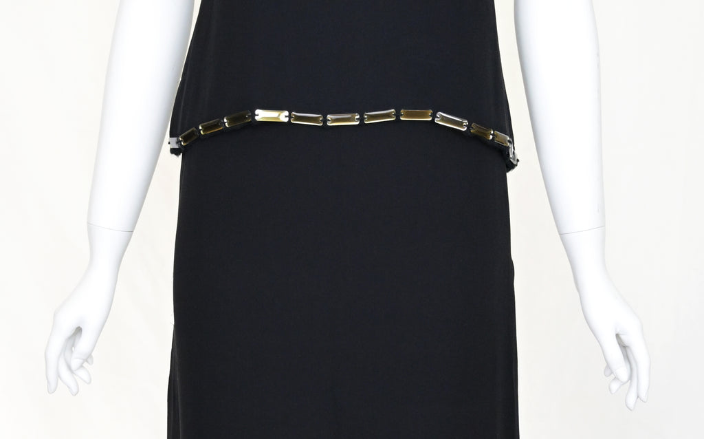 Prada FW 1999 Gem Embellished Silk Skirt Set