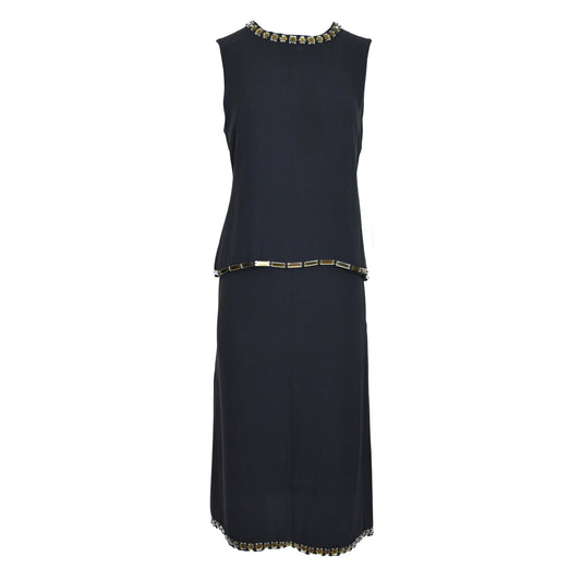 Prada FW 1999 Gem Embellished Silk Skirt Set