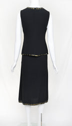 Prada FW 1999 Gem Embellished Silk Skirt Set