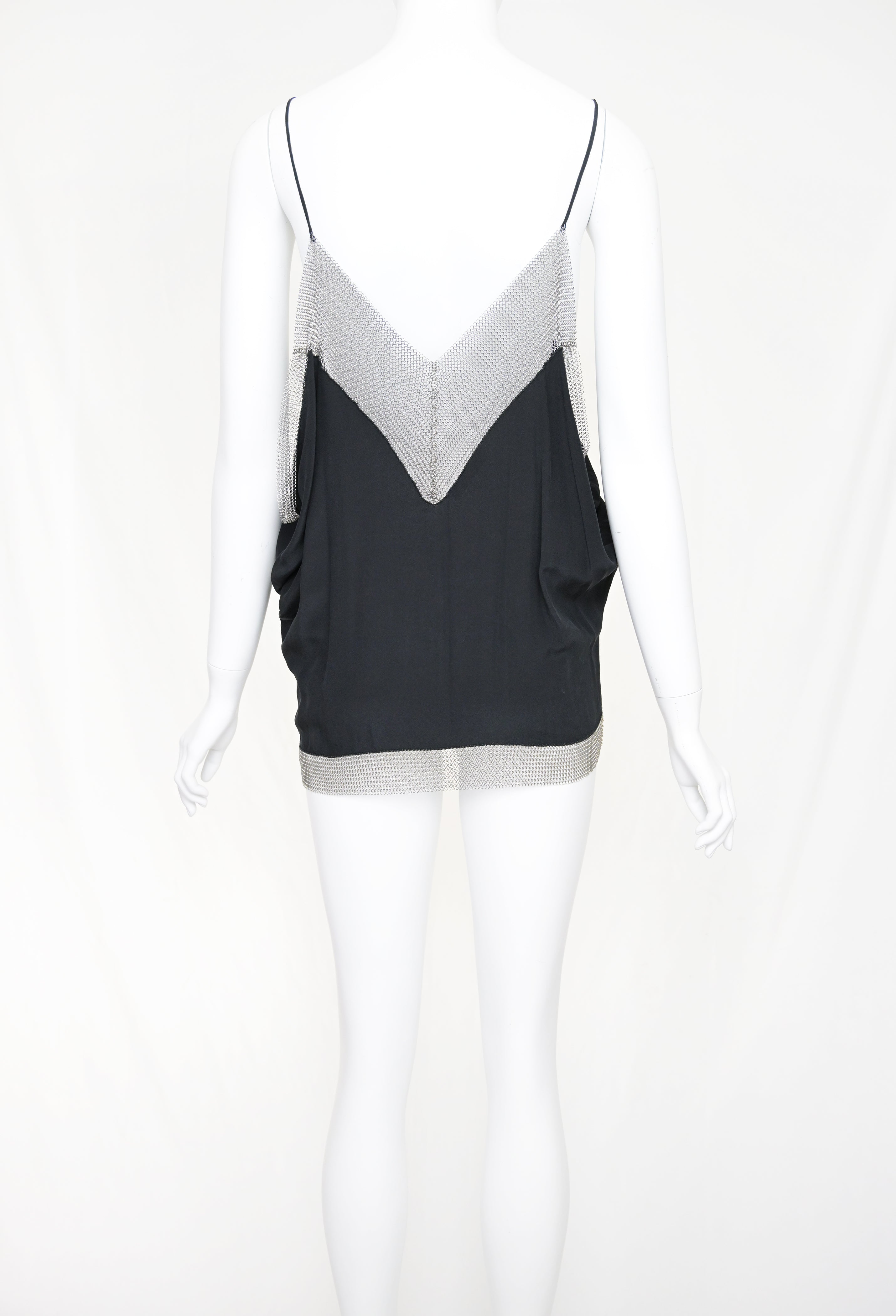 Prada 2002 Silk Blouse with Chainmail