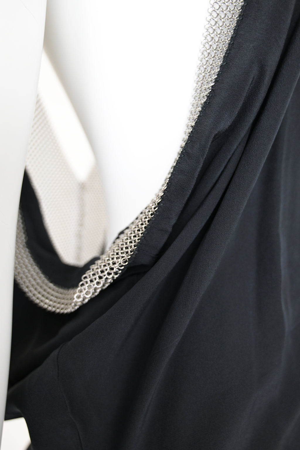 Prada 2002 Silk Blouse with Chainmail