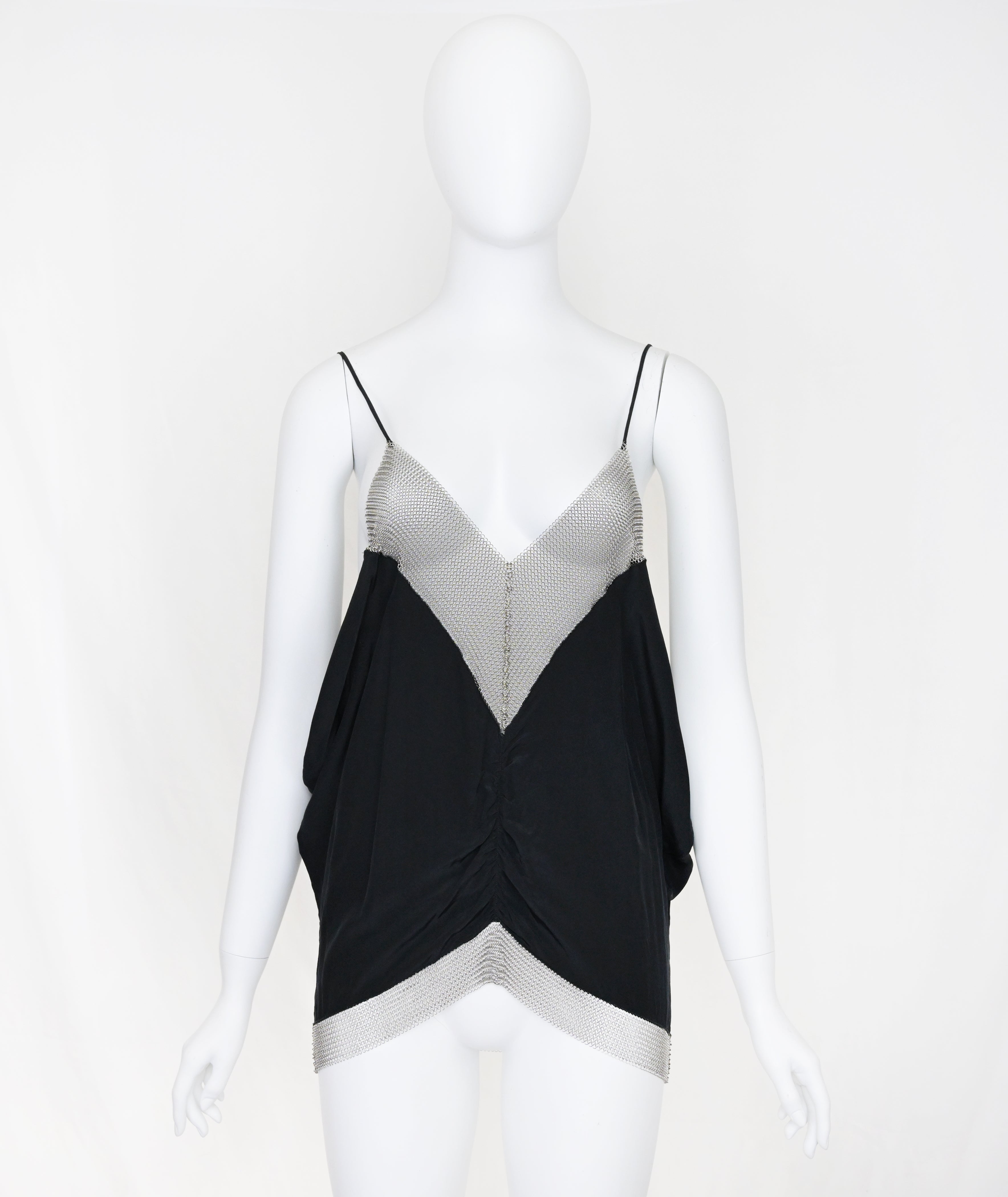 Prada 2002 Silk Blouse with Chainmail