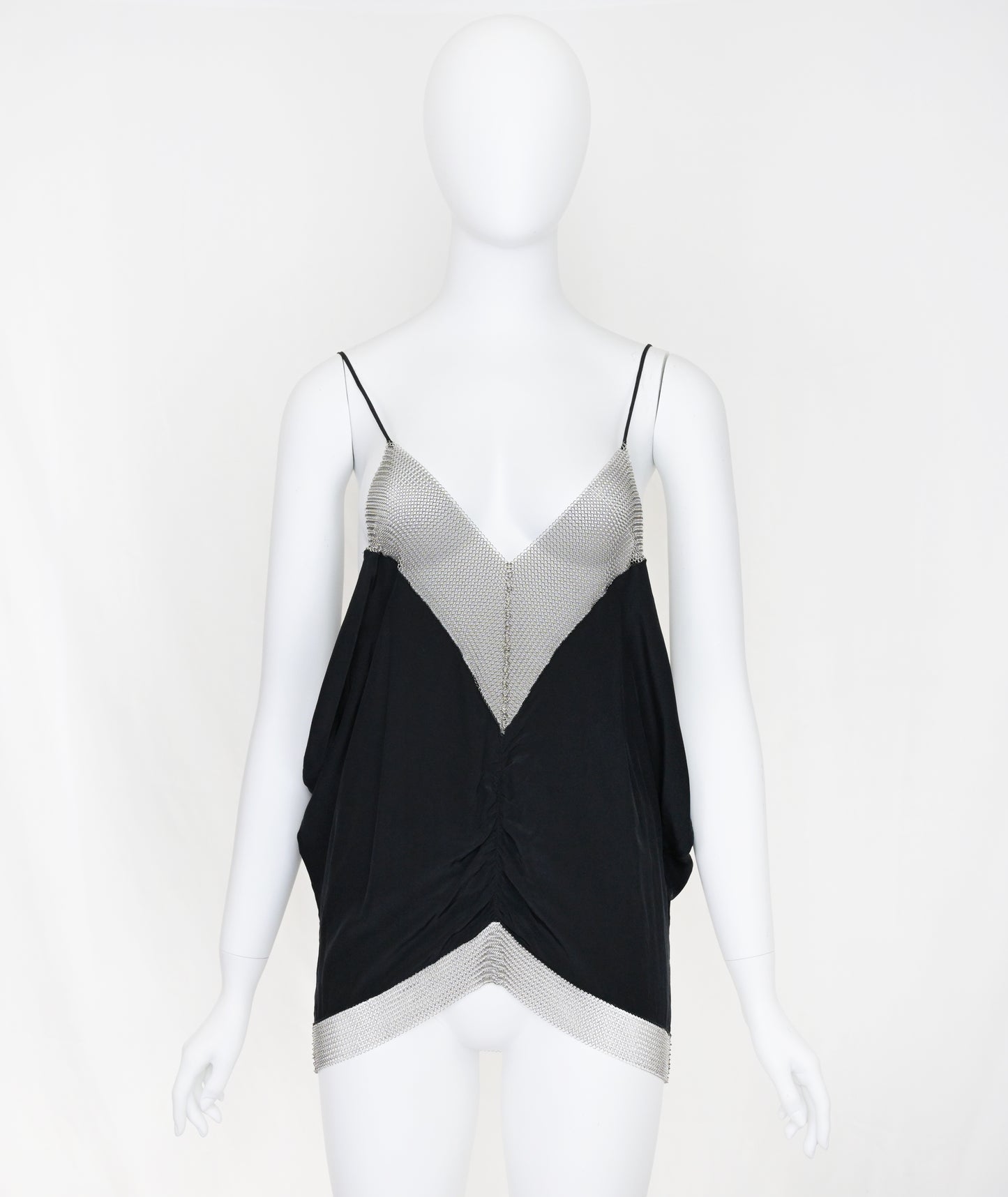 Prada 2002 Silk Blouse with Chainmail