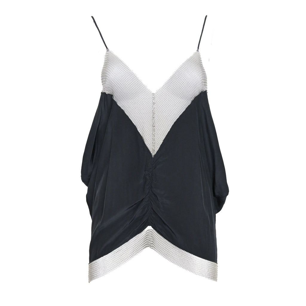 Prada 2002 Silk Blouse with Chainmail