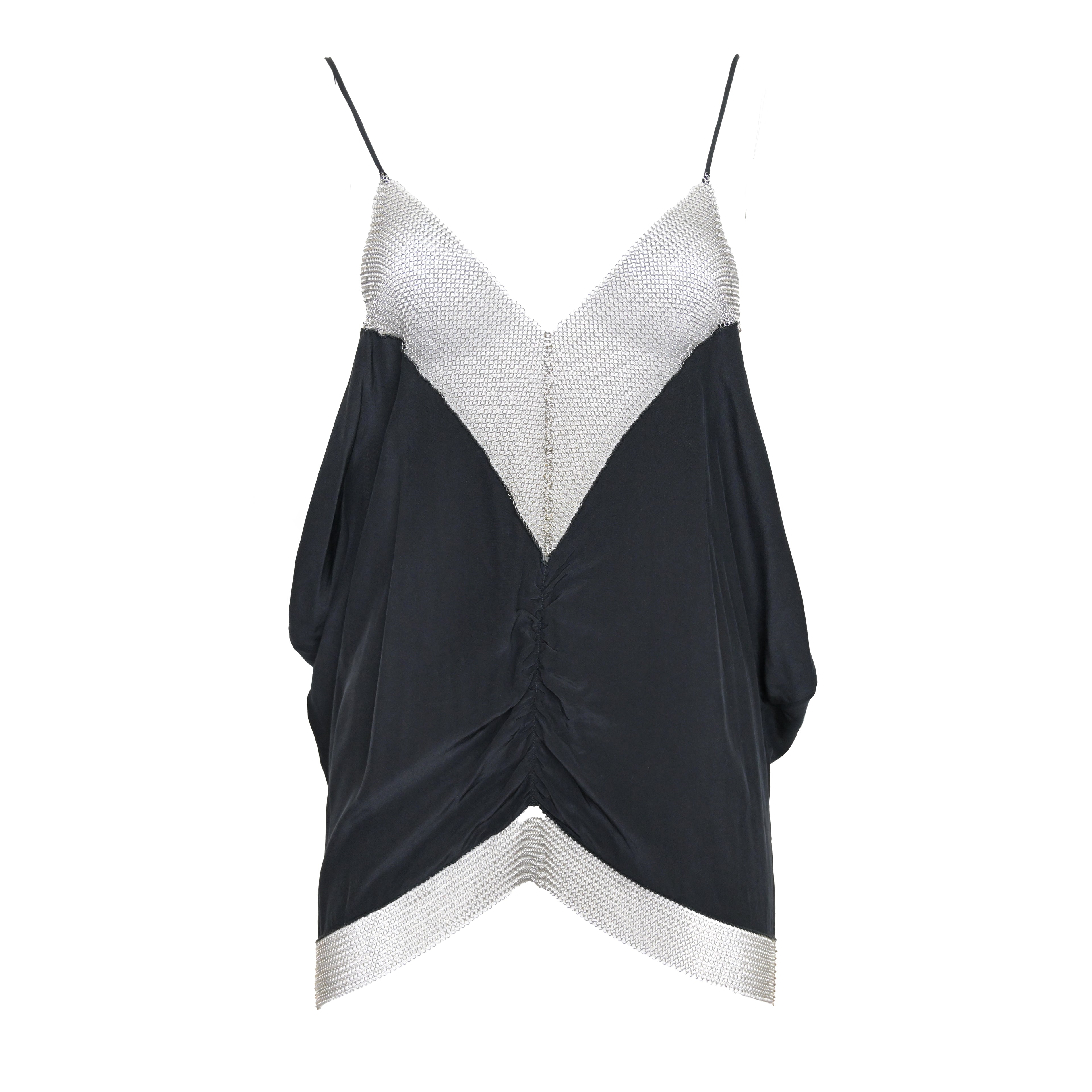 Prada 2002 Silk Blouse with Chainmail