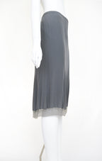 Prada 2002 Chainmail Trim Silk Skirt