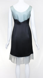 Prada SS 1998 Silk Dress with Latex Trim