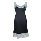 Prada SS 1998 Silk Dress with Latex Trim