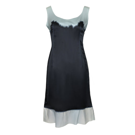 Prada SS 1998 Silk Dress with Latex Trim (Rental)