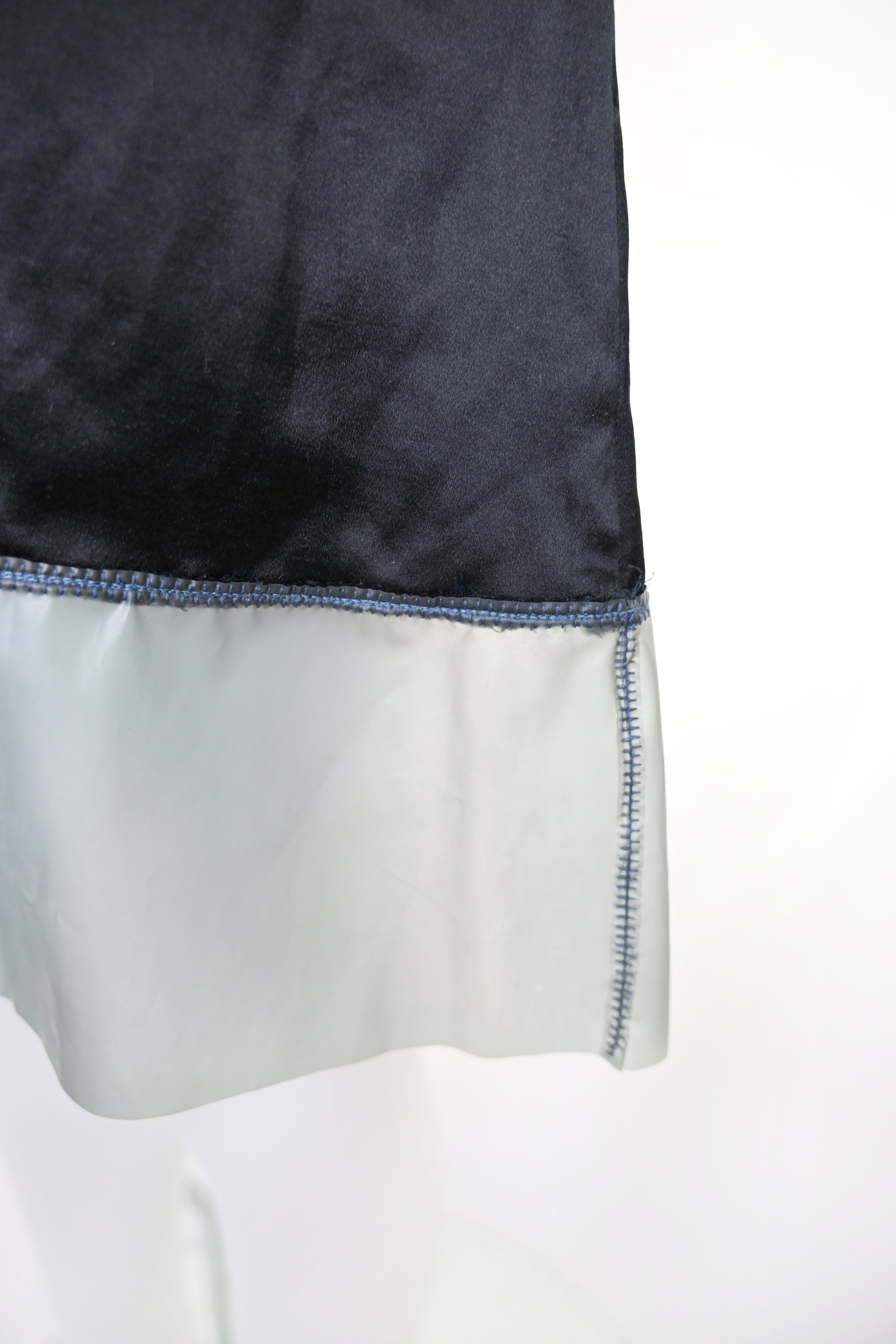 Prada SS 1998 Silk Dress with Latex Trim