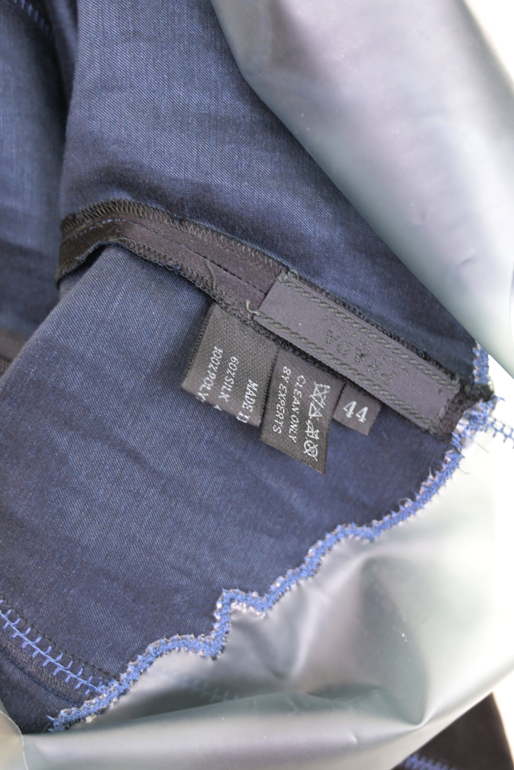 Prada SS 1998 Silk Dress with Latex Trim