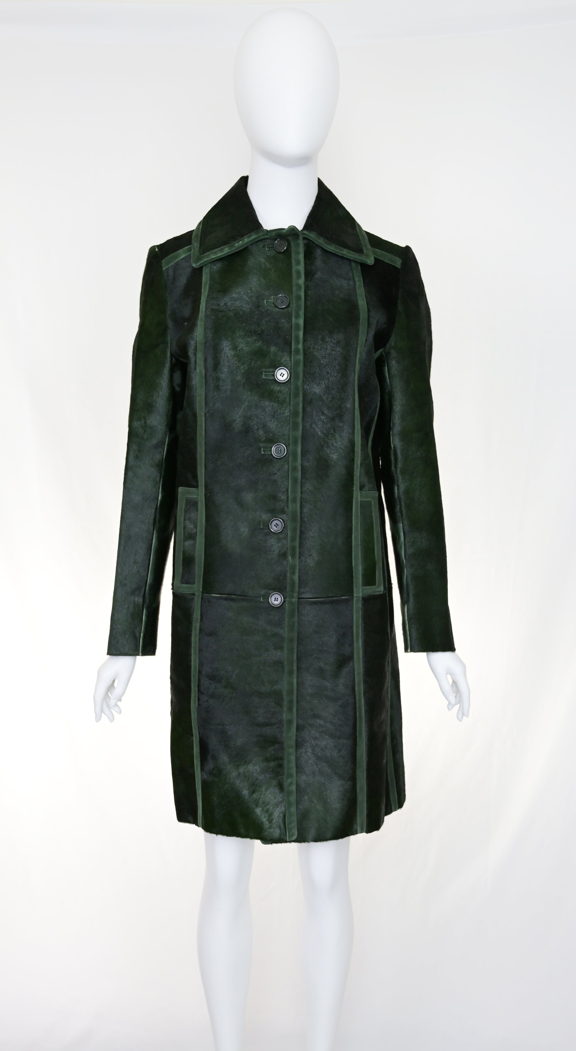 Prada FW 1996 Ponyhair &amp; Suede Coat *