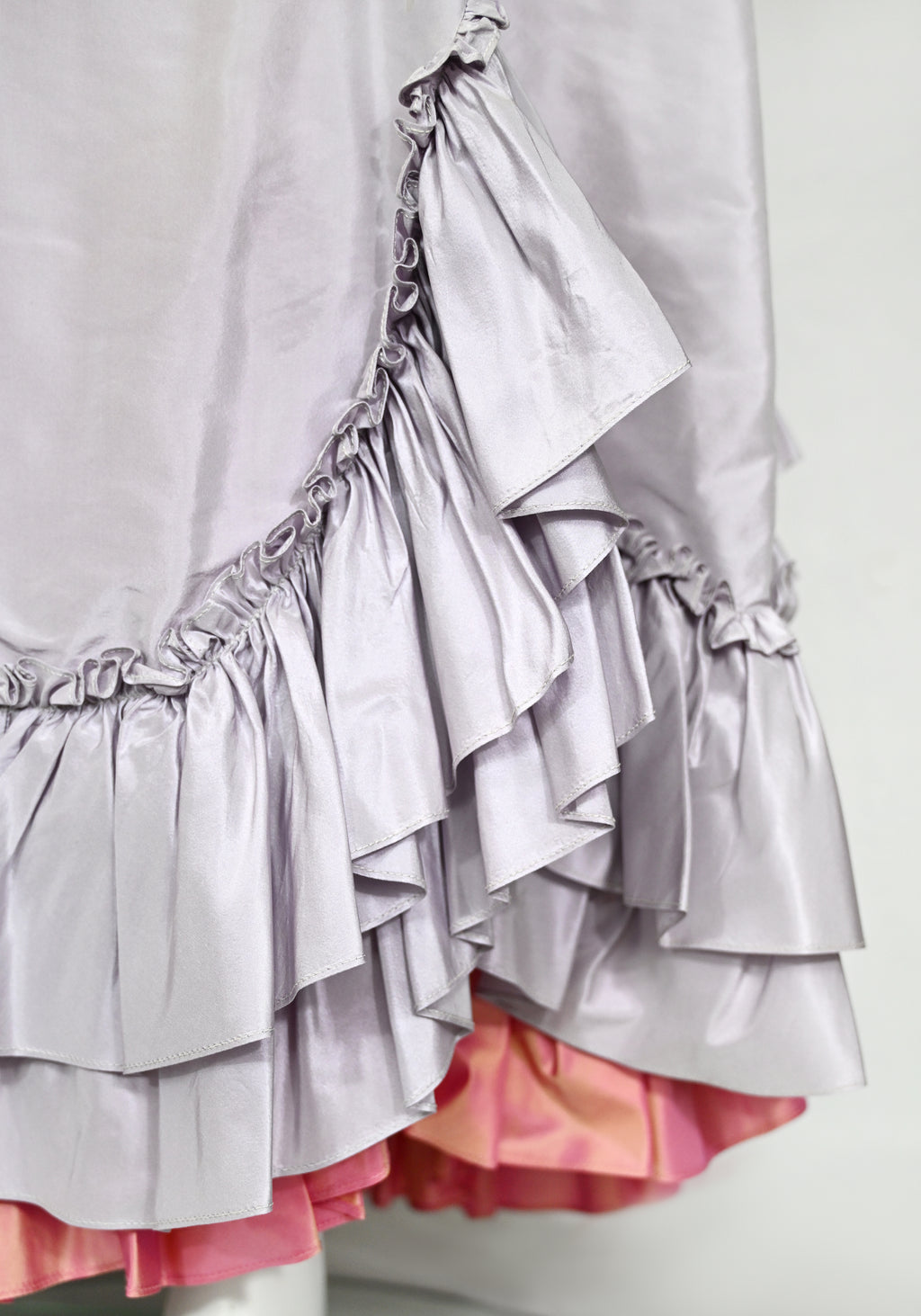 Oscar de la Renta SS 2003 Taffeta Ruffle Skirt