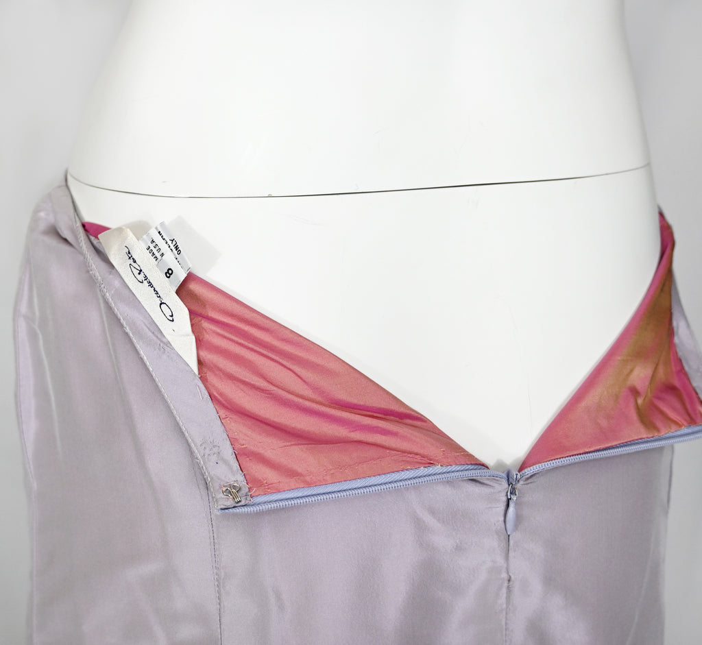 Oscar de la Renta SS 2003 Taffeta Ruffle Skirt