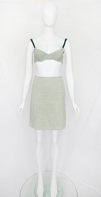 Prada SS 1999 canvas bra and skirt set