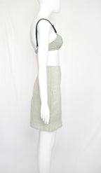 Prada SS 1999 canvas bra and skirt set