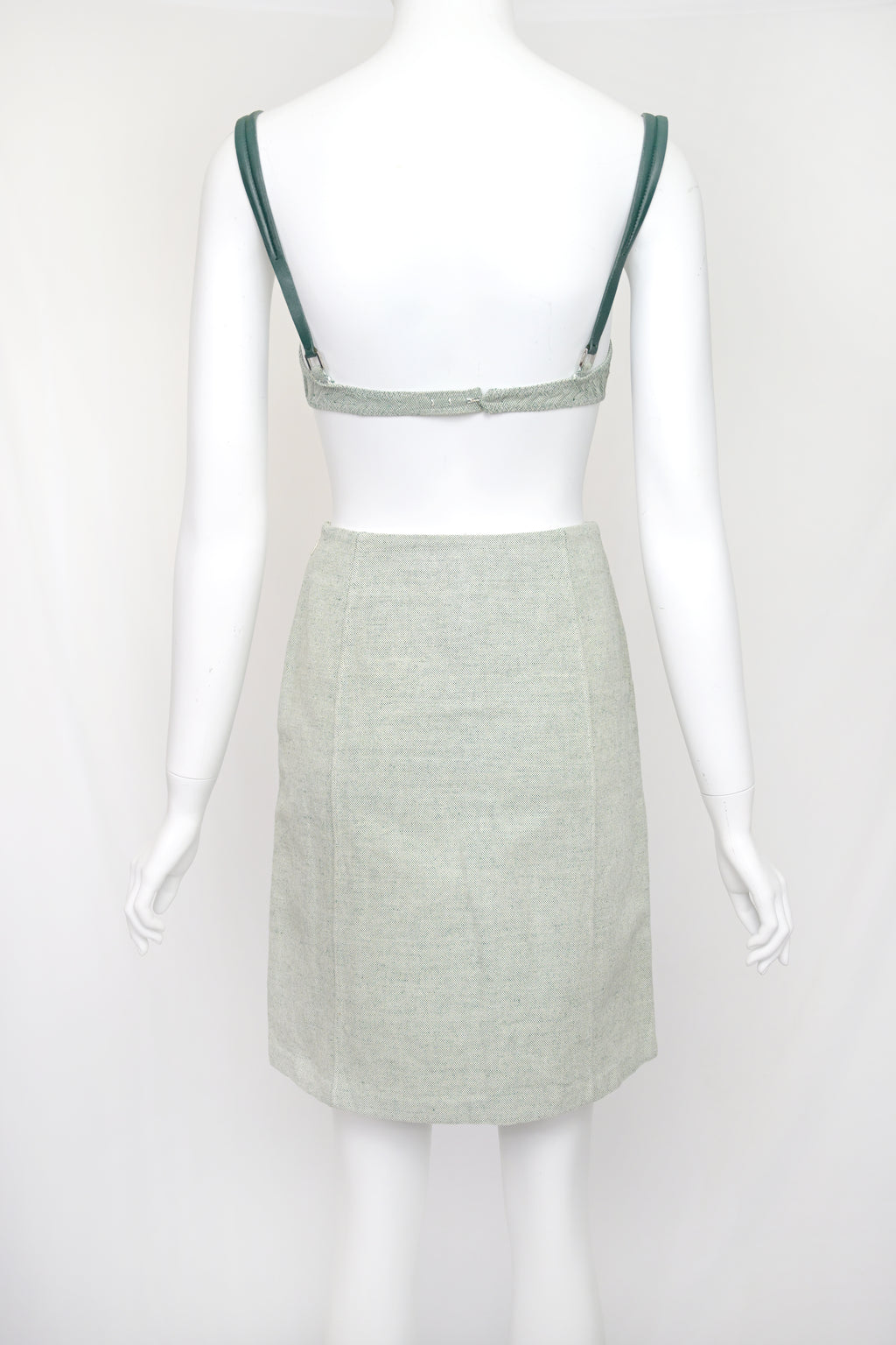 Prada SS 1999 canvas bra and skirt set