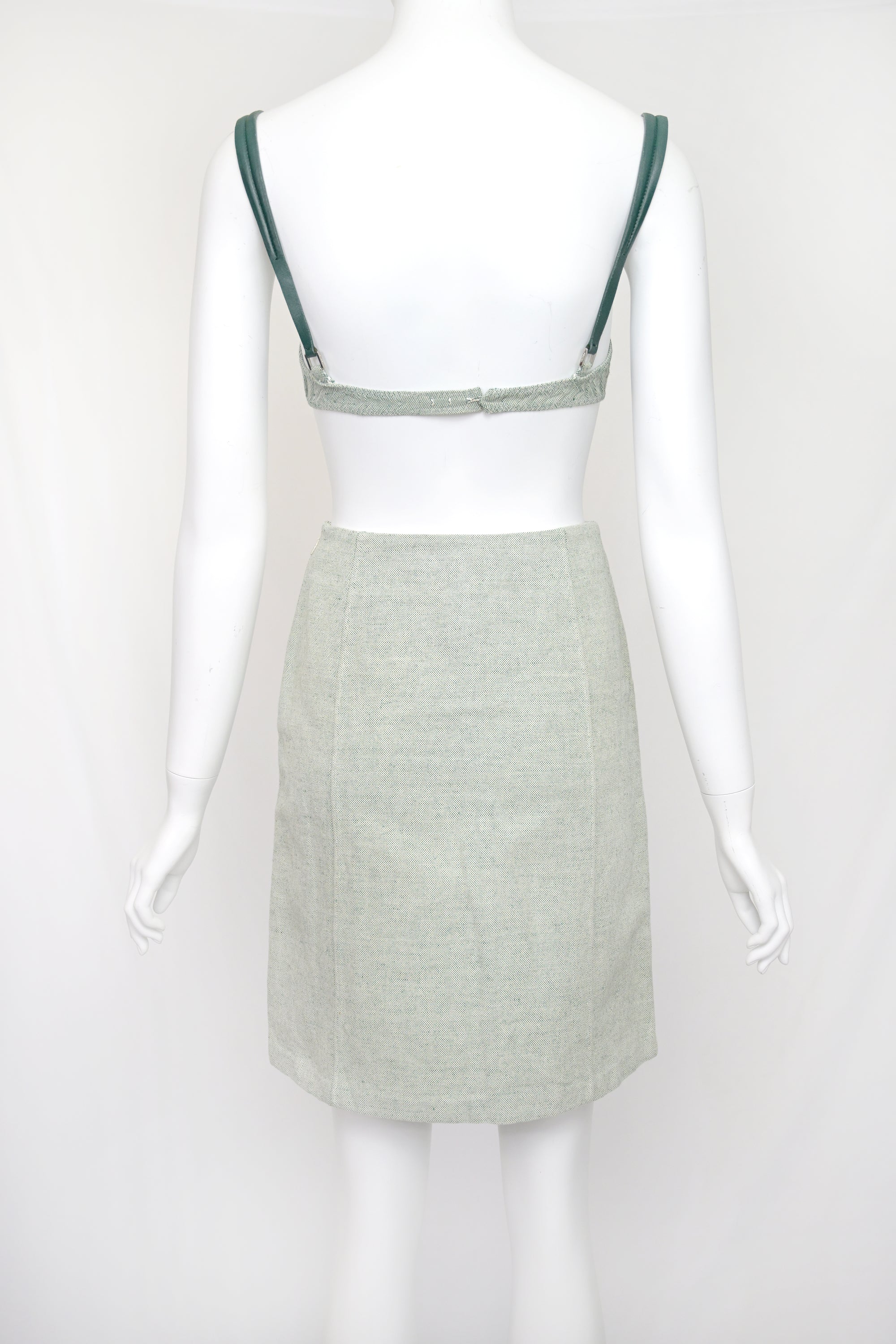 Prada SS 1999 canvas bra and skirt set