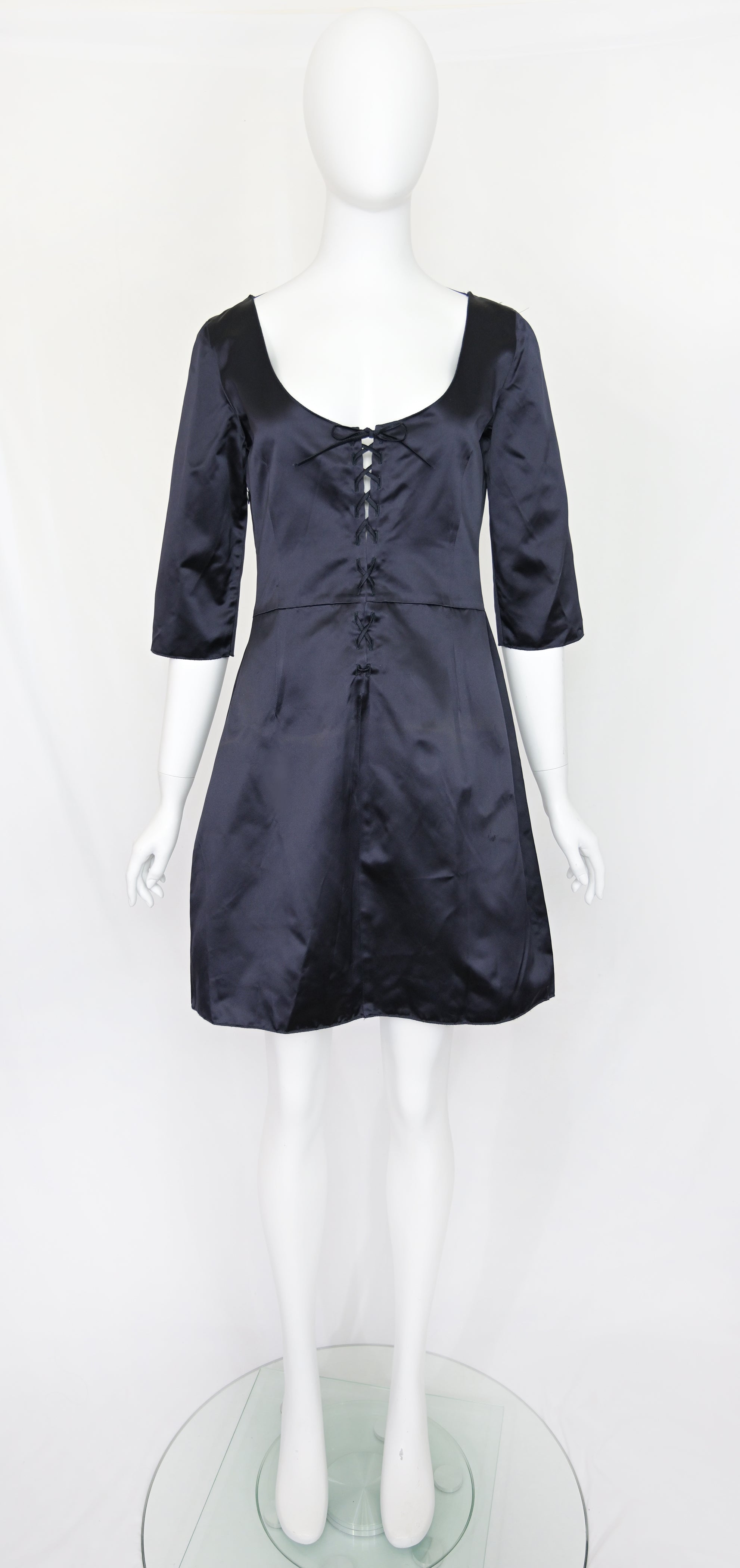 Miu Miu SS 1998 Lace Up Satin Dress
