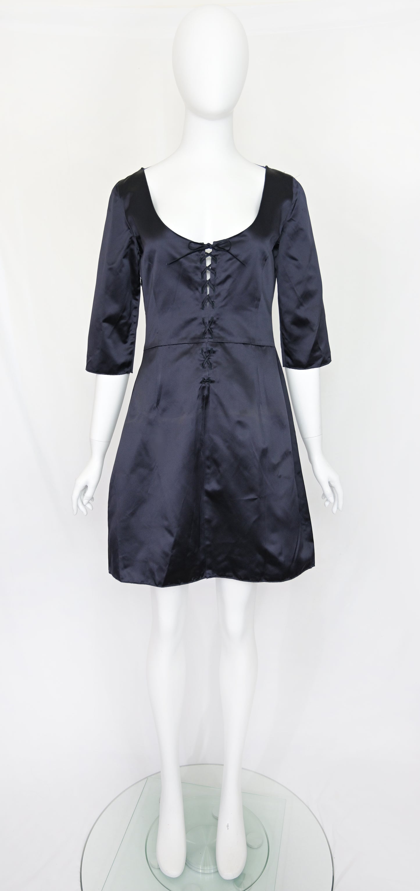 Miu Miu SS 1998 Lace Up Satin Dress