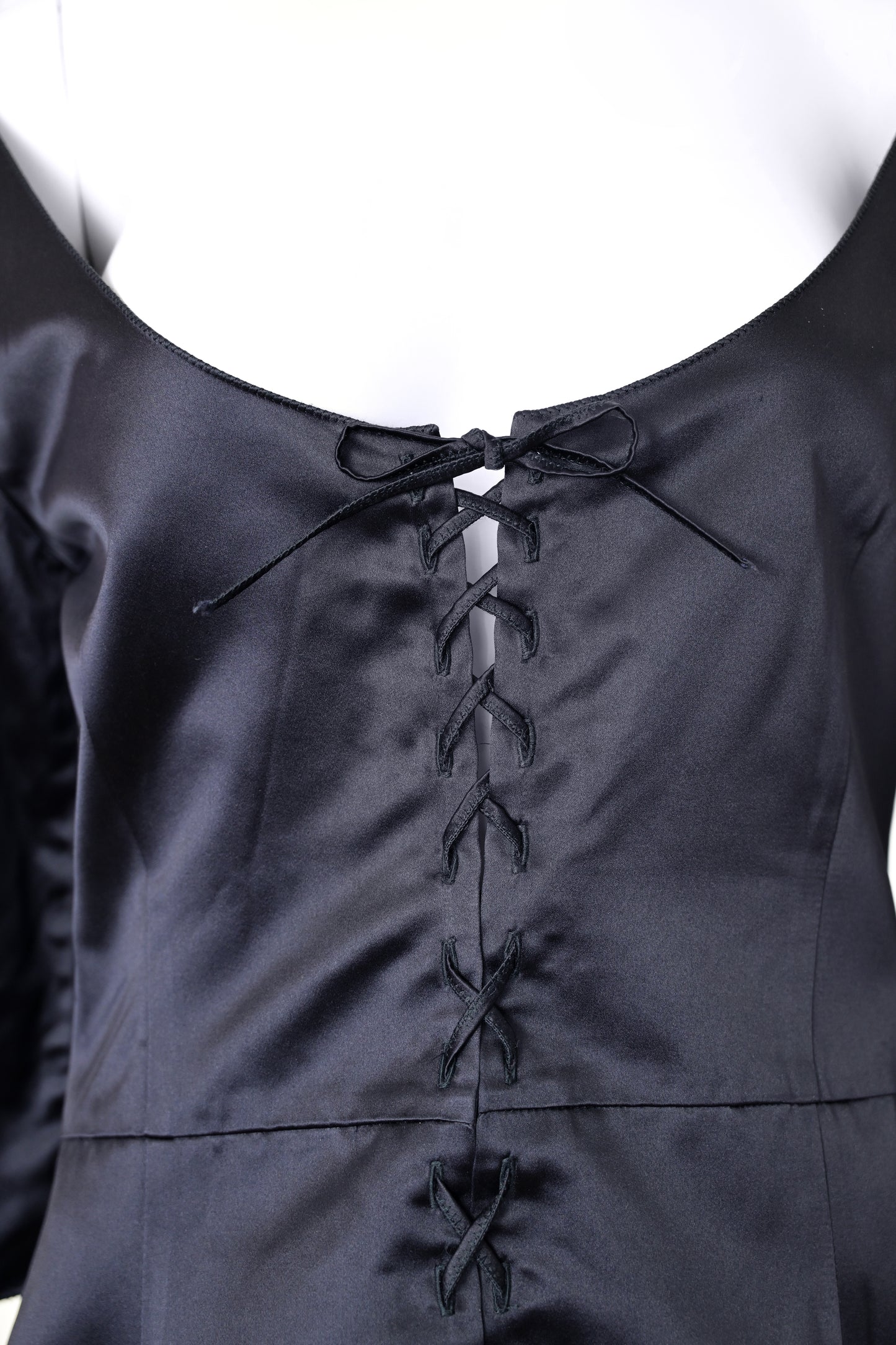 Miu Miu SS 1998 Lace Up Satin Dress
