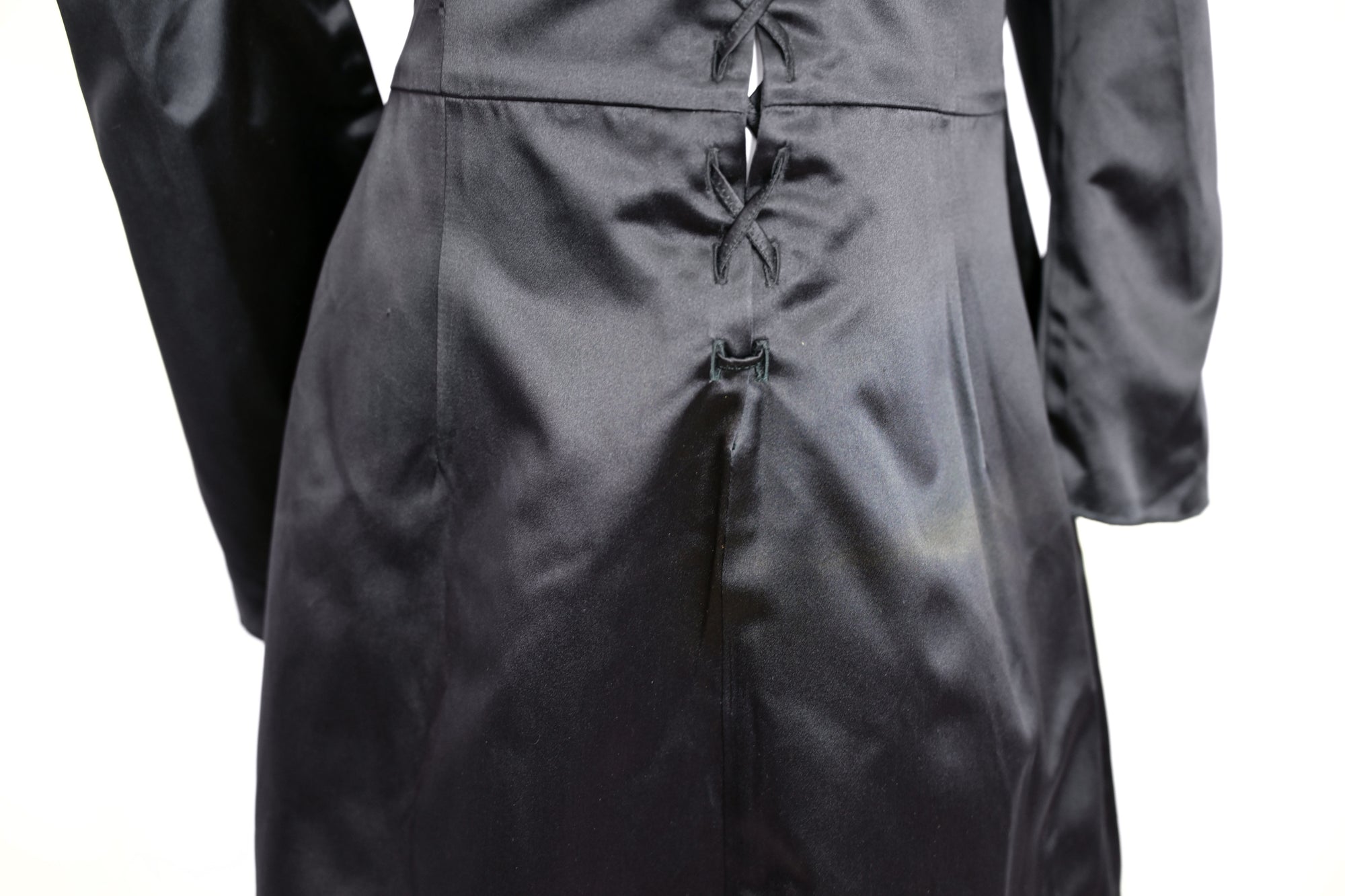 Miu Miu SS 1998 Lace Up Satin Dress