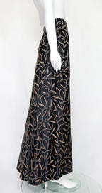 Prada SS 1997 Leaf Print Silk Skirt
