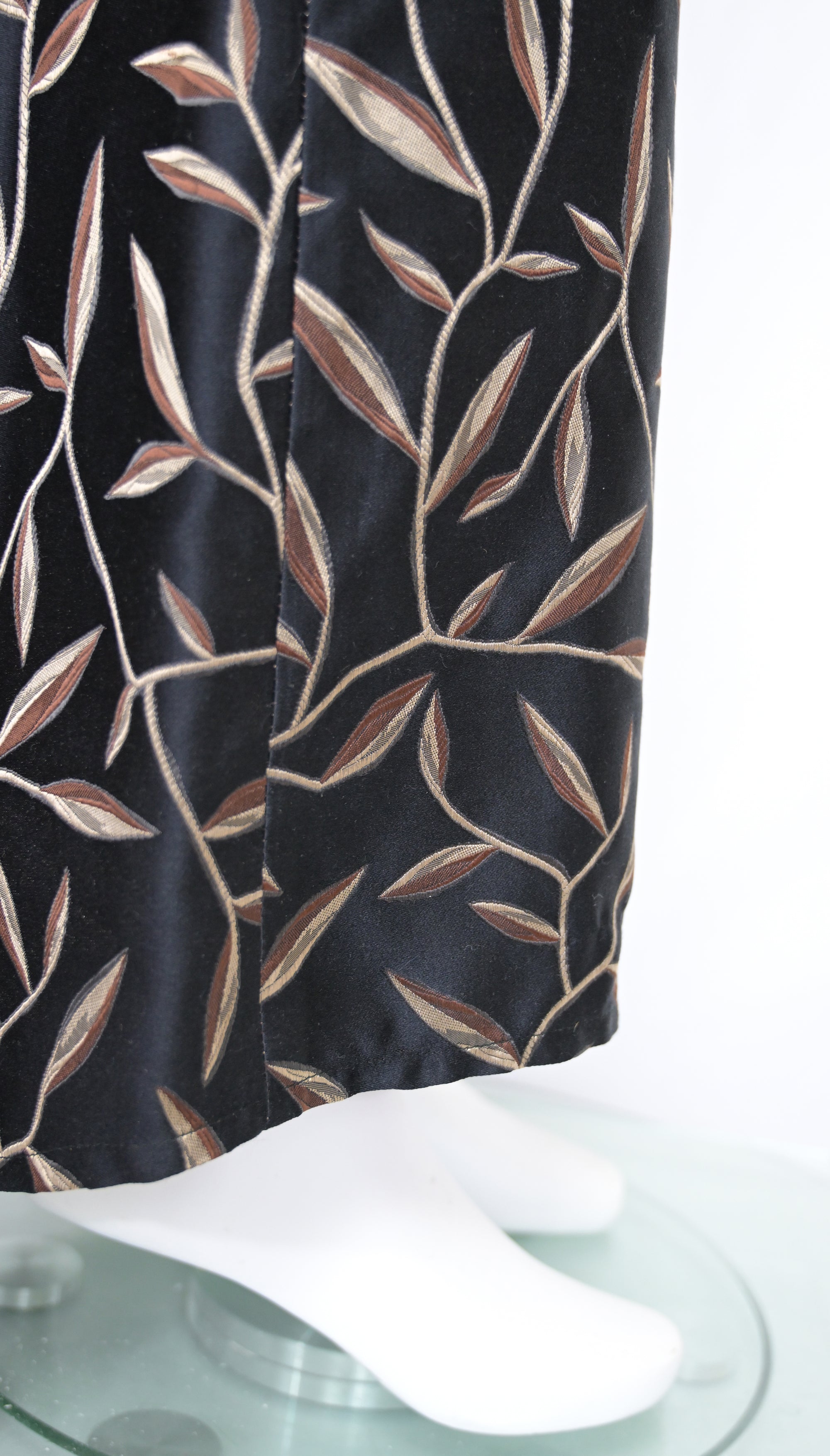 Prada SS 1997 Leaf Print Silk Skirt