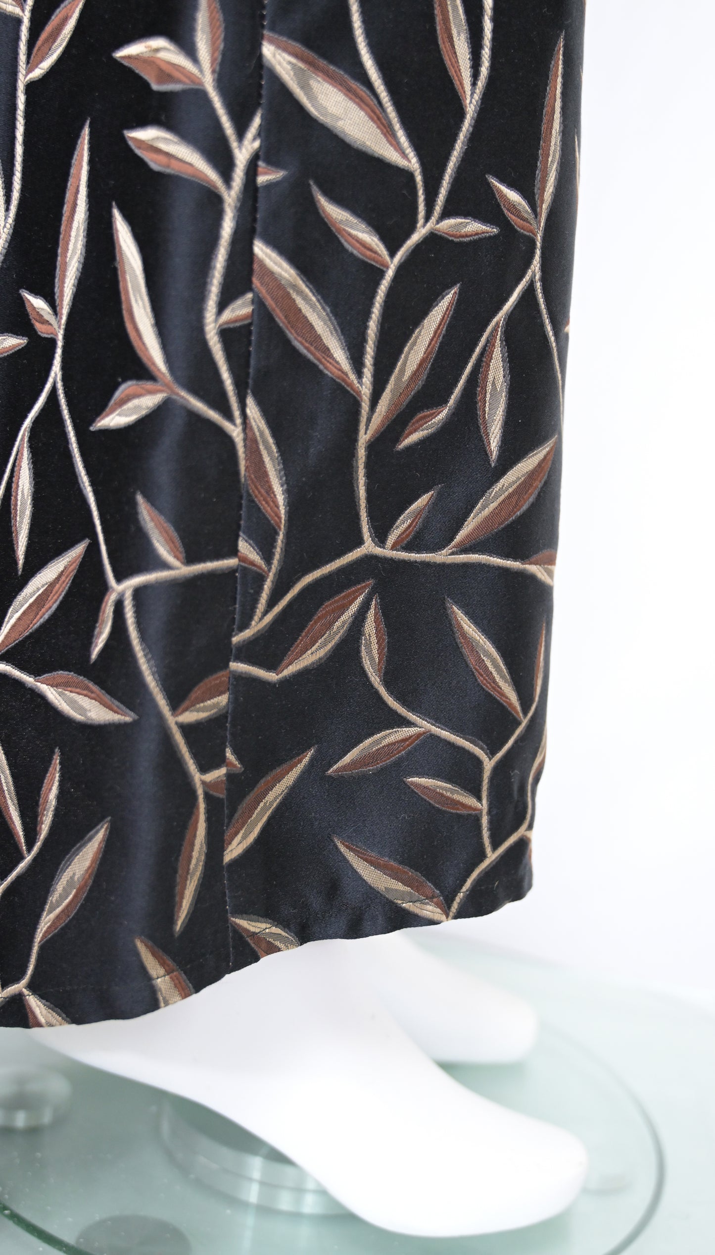 Prada SS 1997 Leaf Print Silk Skirt