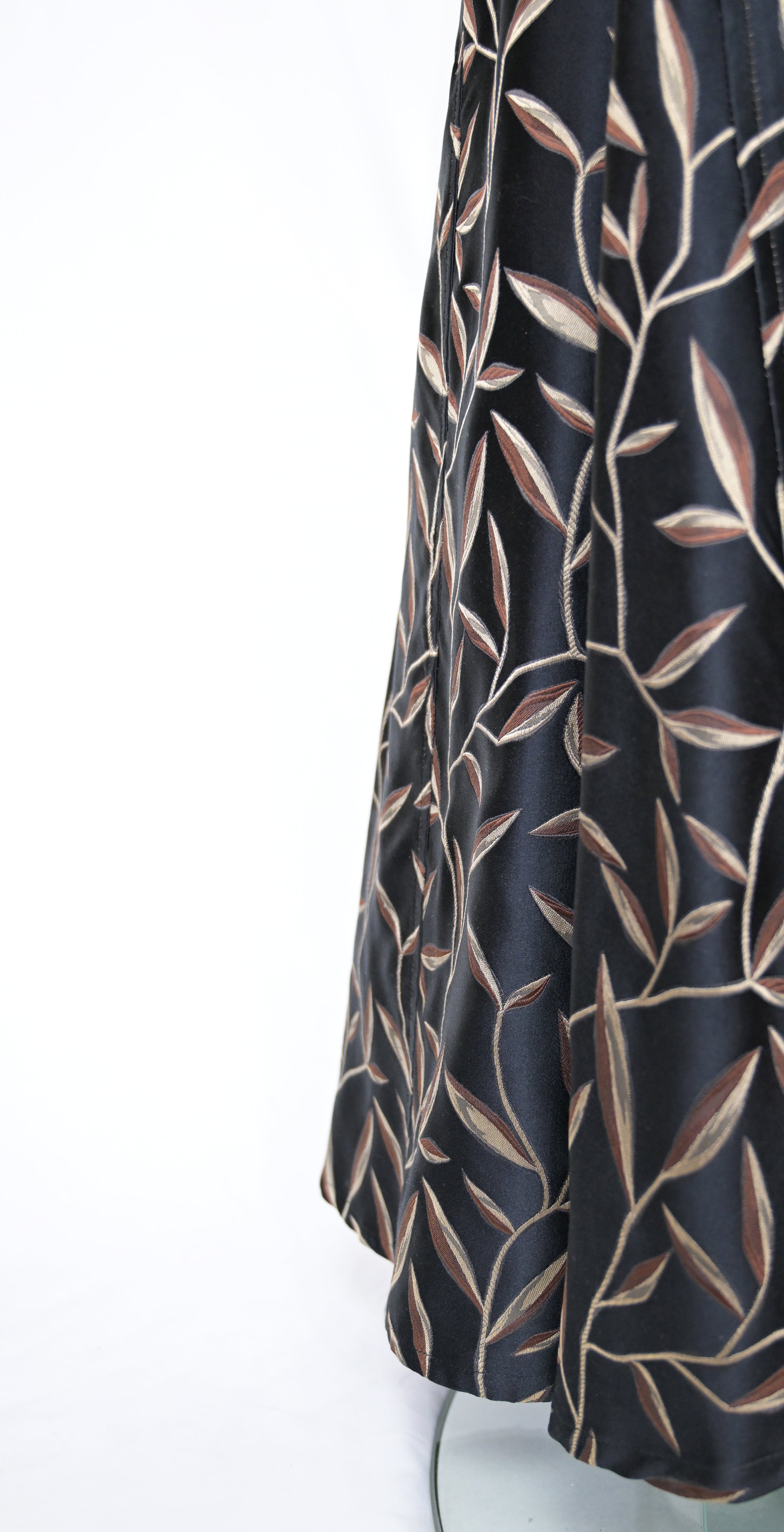 Prada SS 1997 Leaf Print Silk Skirt