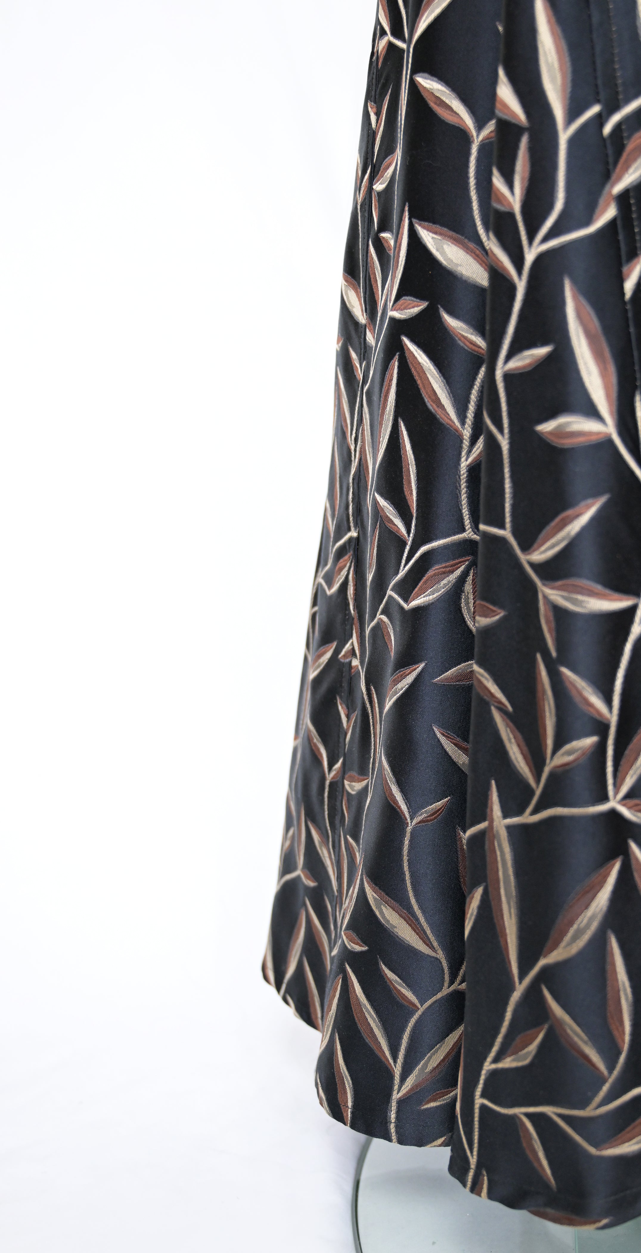 Prada SS 1997 Leaf Print Silk Skirt