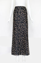 Prada SS 1997 Leaf Print Silk Skirt