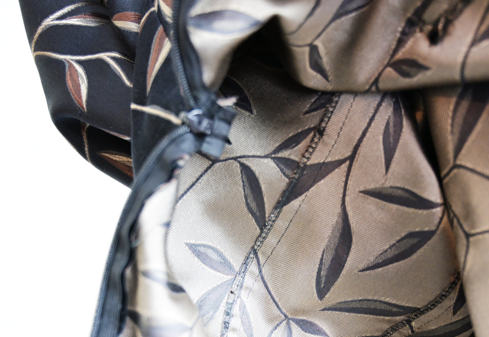 Prada SS 1997 Leaf Print Silk Skirt