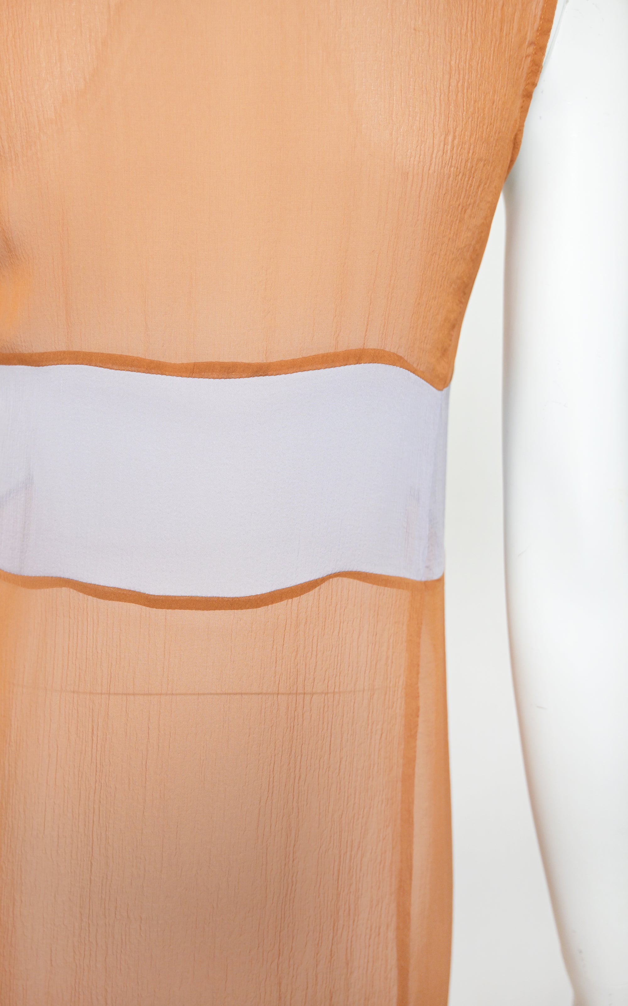 Prada FW 1996 Chiffon Silk Colorblock Dress