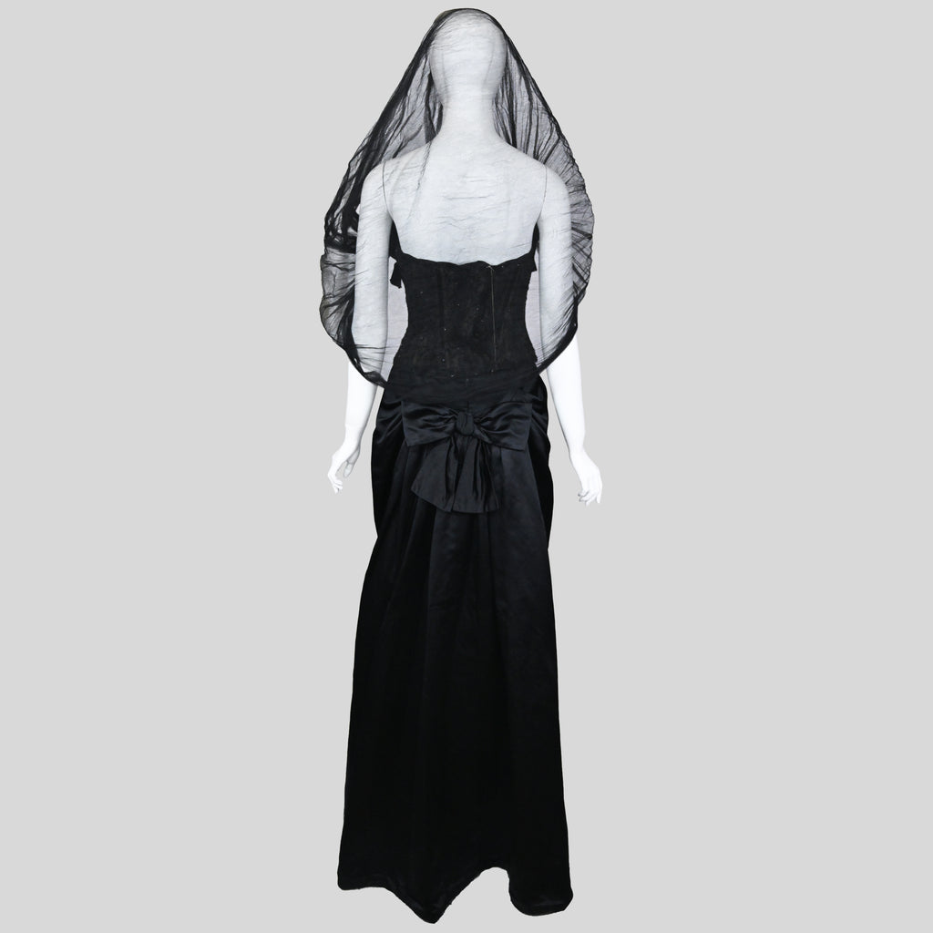 Oscar de la Renta 1995 Embellished Tulle Bustier and Skirt Set