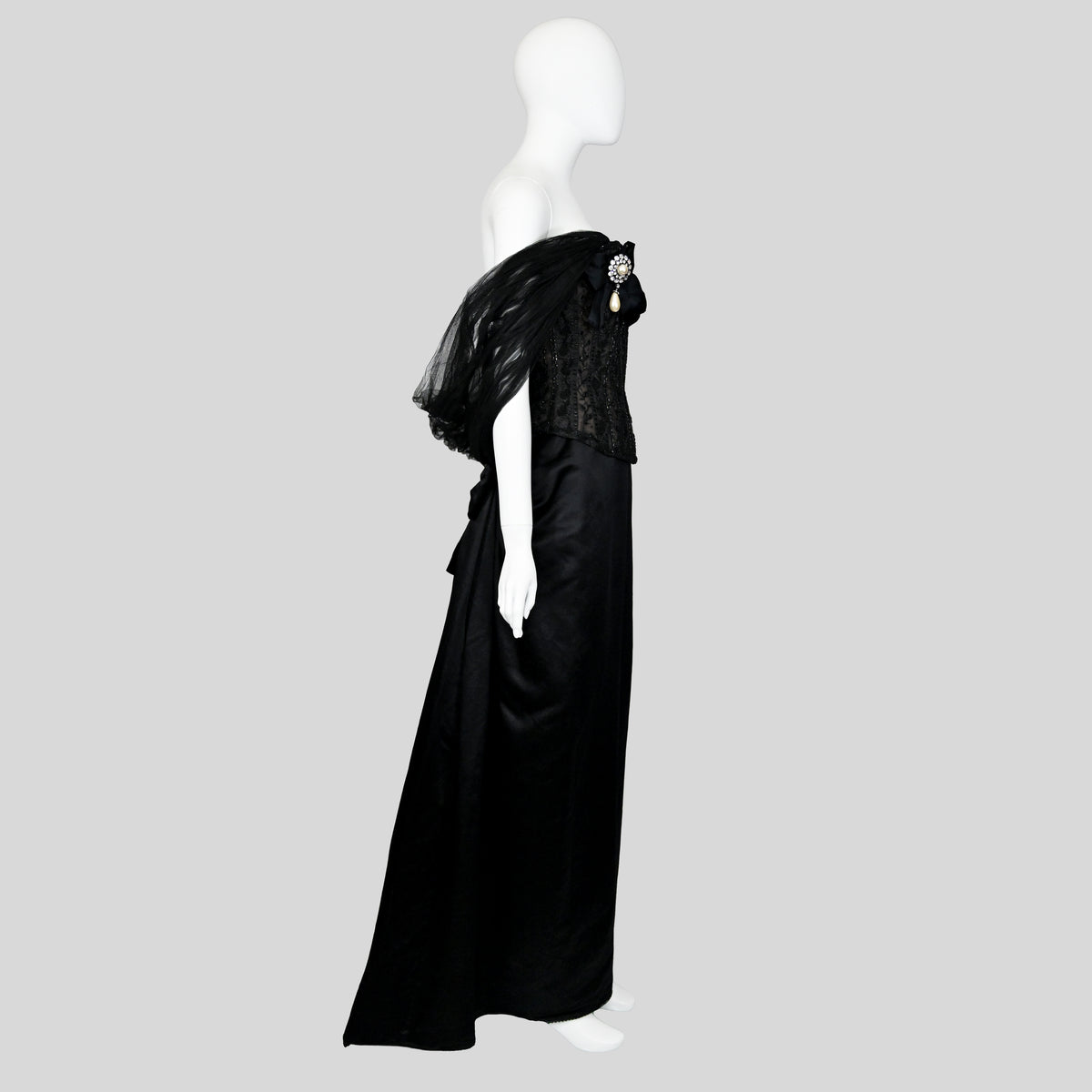Oscar de la Renta 1995 Embellished Tulle Bustier and Skirt Set